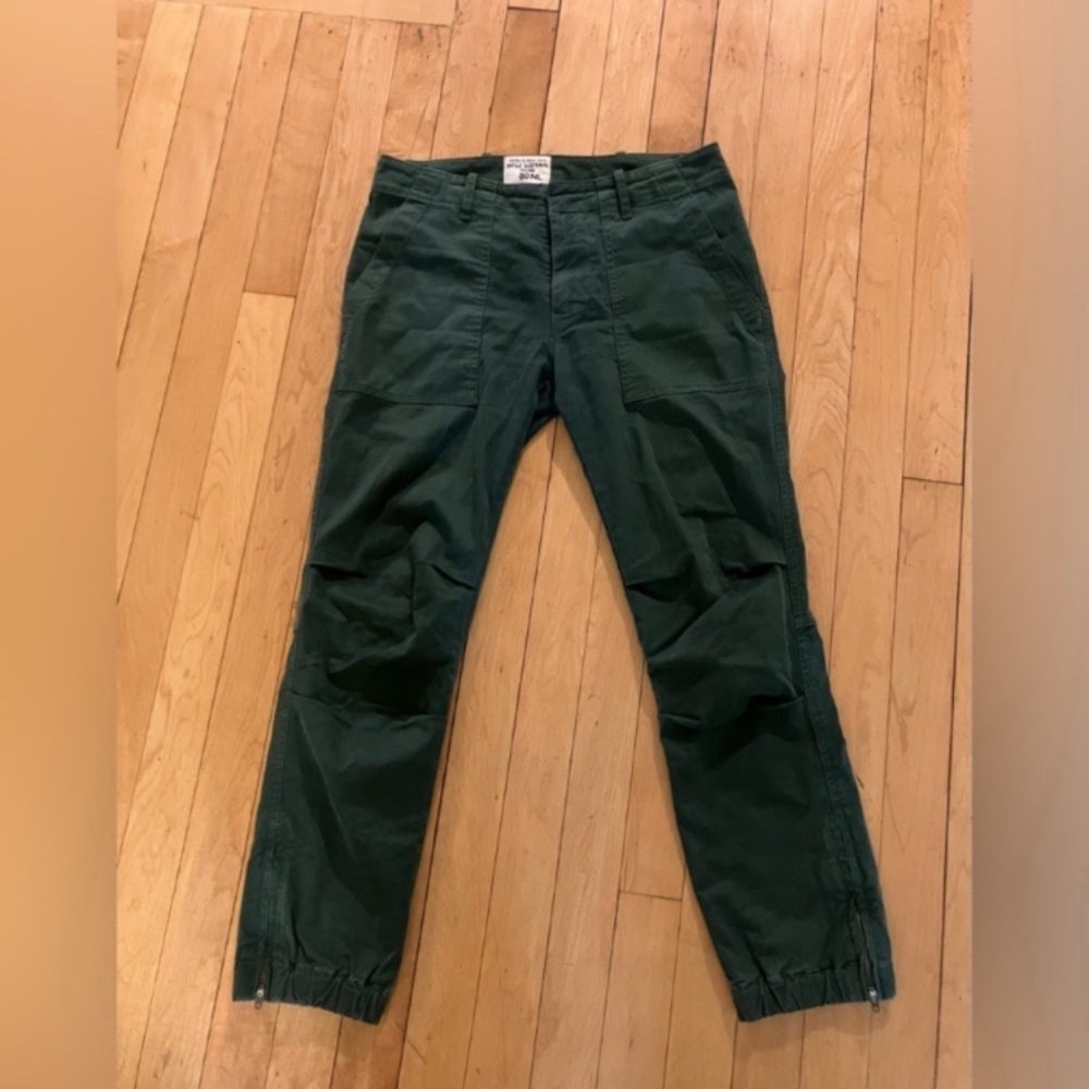 Nili Lotan French Military Green Casual Cargo Joggers